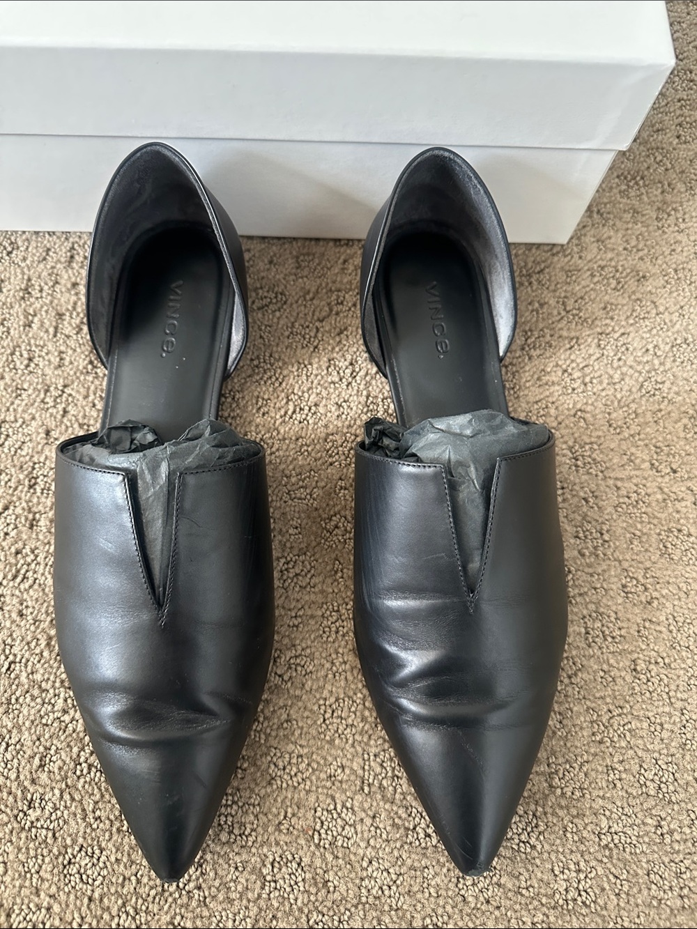 Vince Darlington Flats Black Leather - Picture 4 of 7